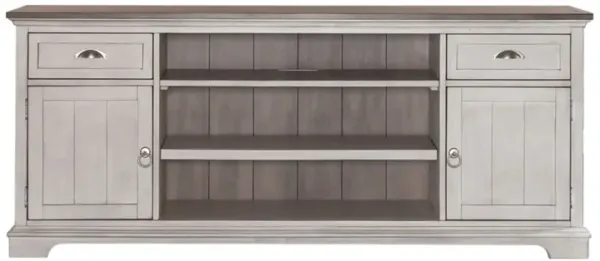 Liberty Furniture Ocean Isle Antique White 72 Inch Entertainment TV Stand