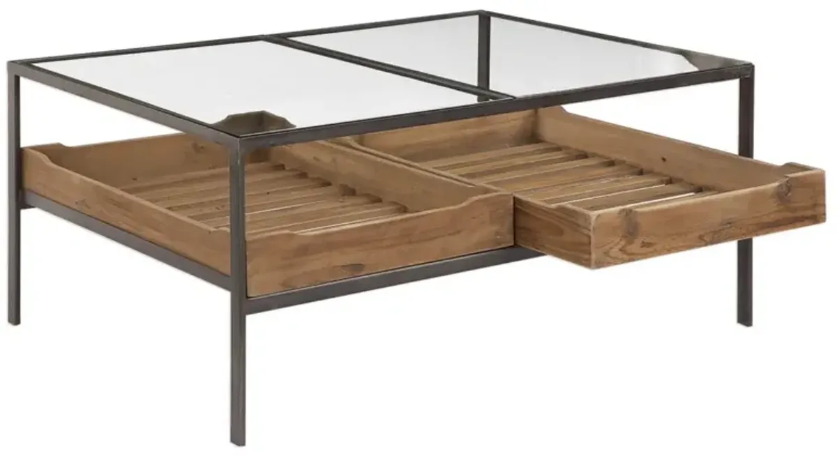 Uttermost Silas Aged Steel Coffee Table