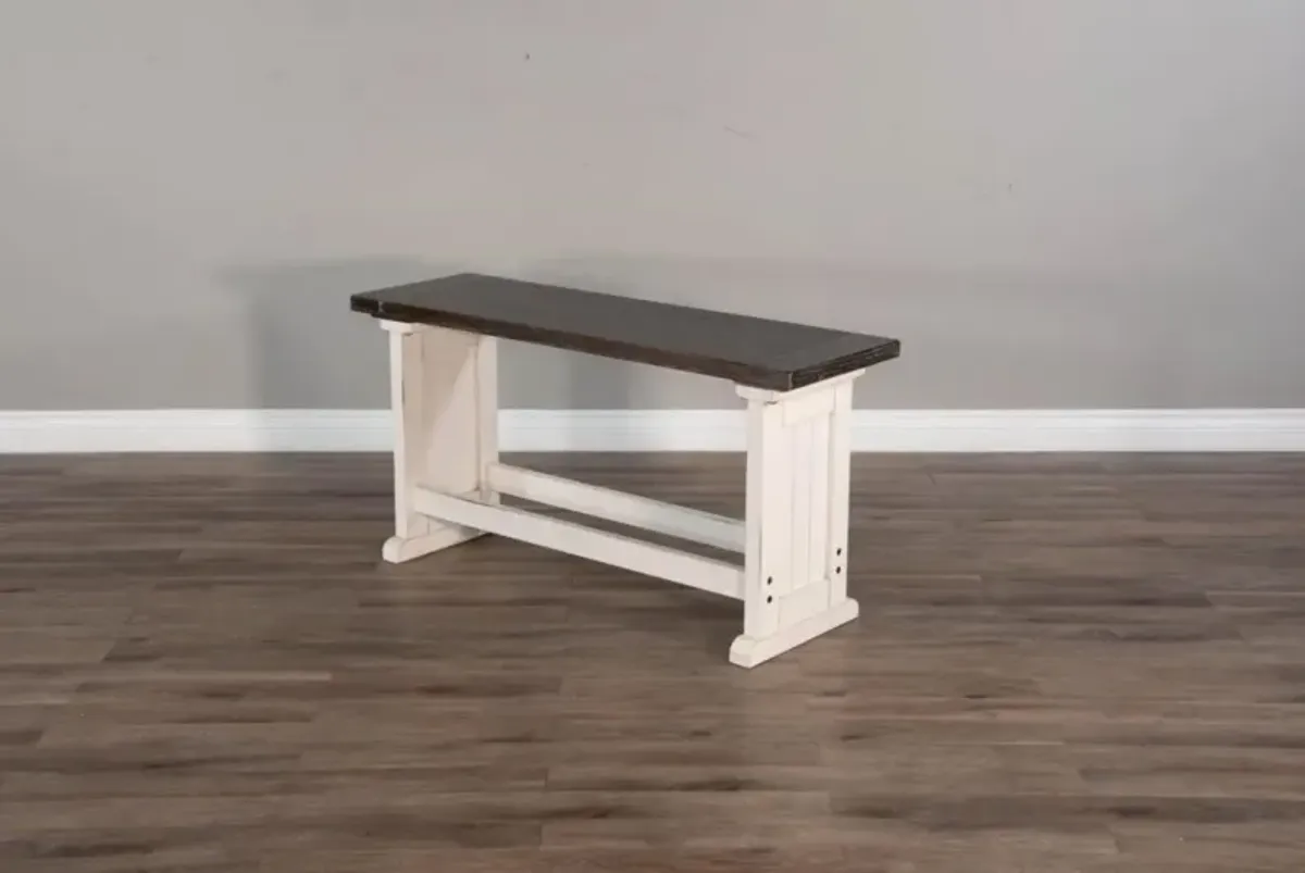 CARRIAGE HOUSE EUROPEAN COTTAGE COUNTER SIDE WOOD SEAT BENCH