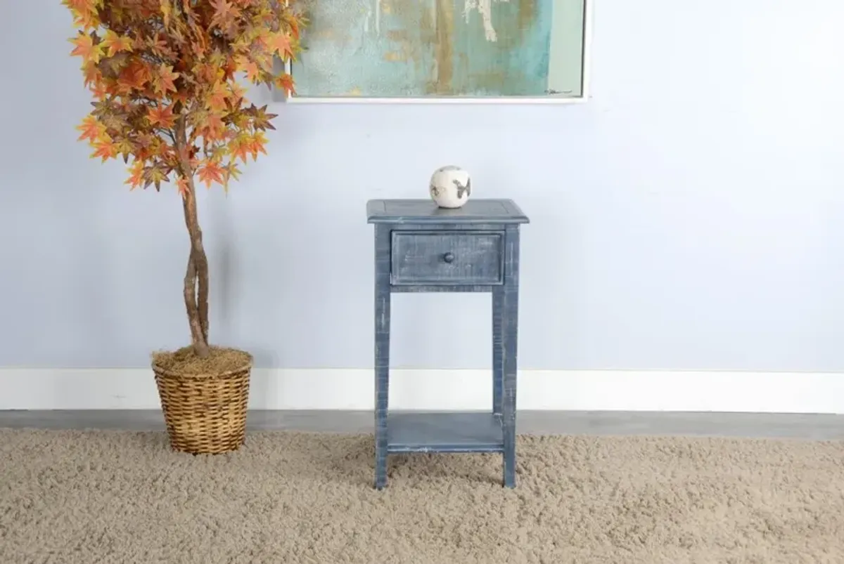 Sunny Designs Marina Ocean Blue 31 Inch Side Table