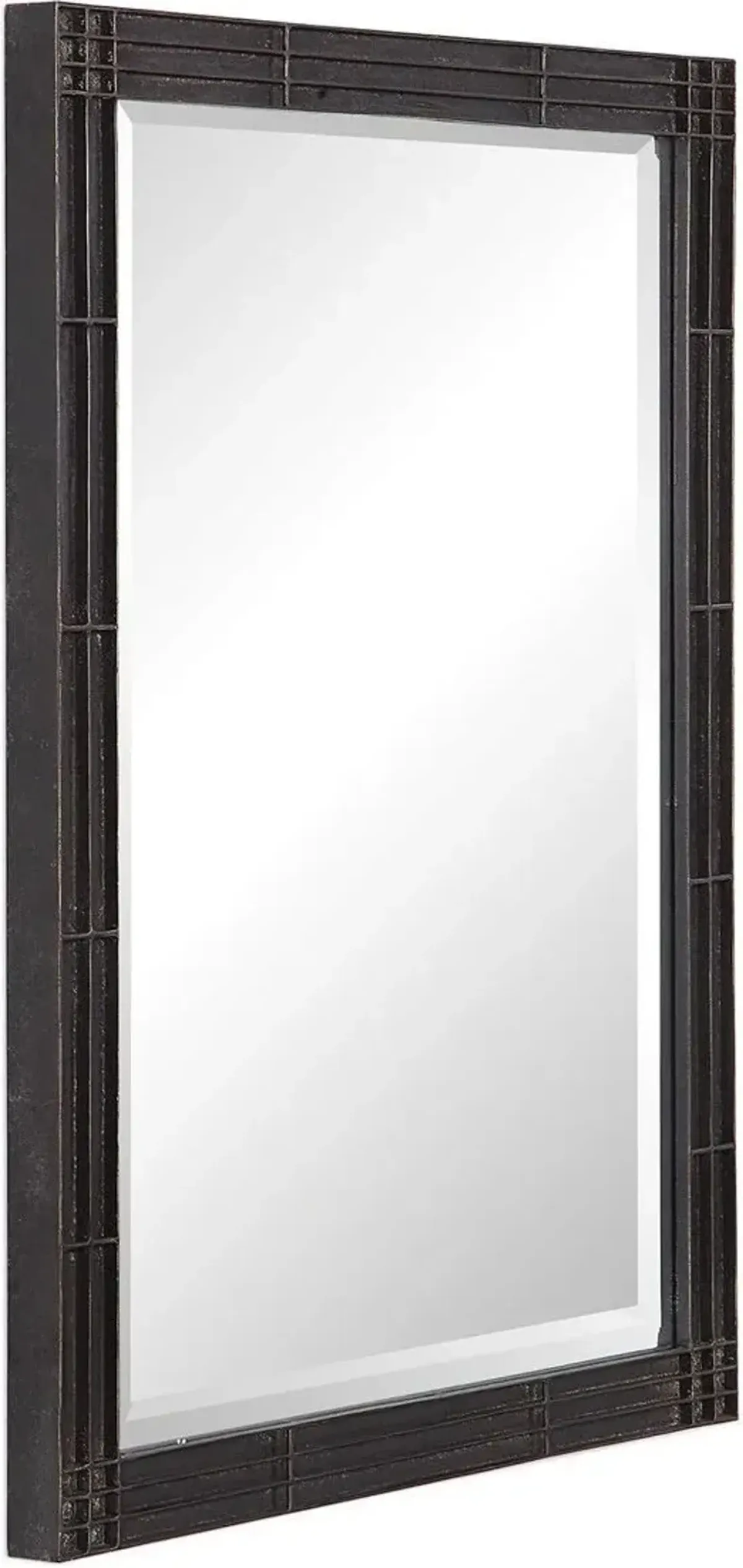 Uttermost Gower Aged Black Vanity Mirror