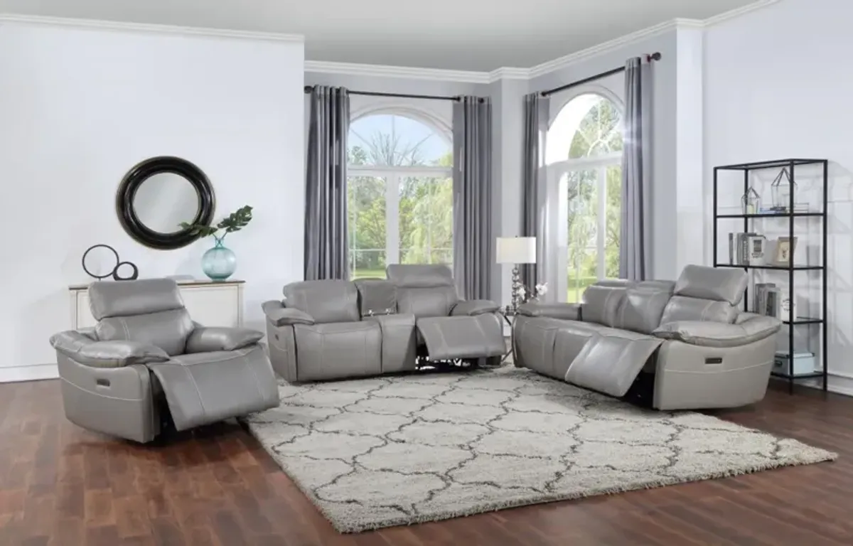 ALPINE DUAL-POWER LEATHER RECLINING SOFA + LOVESEAT