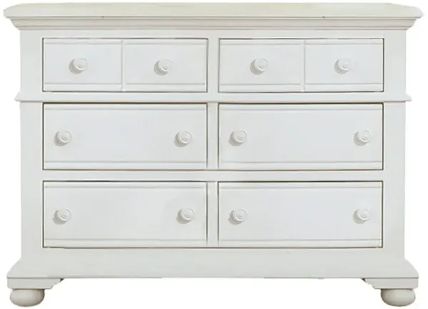 American Woodcrafters Cottage Traditions Clean White Finish Kids/Teens White Double Dresser