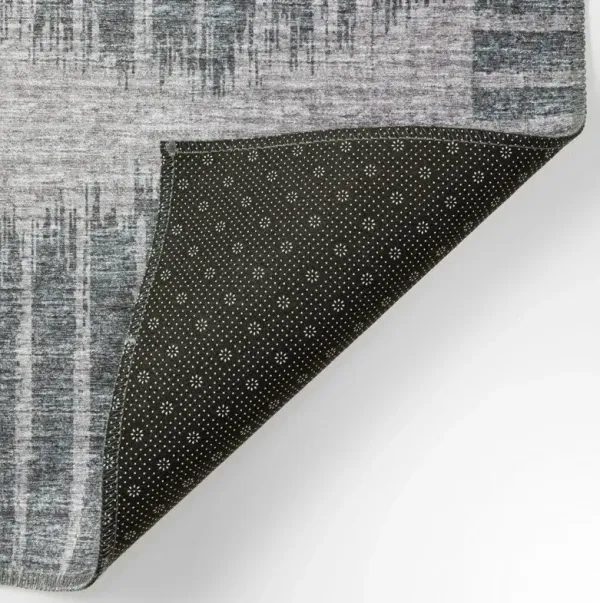 Dalyn Contemporary Pewter Striped Orb 5'X8' Area Rug