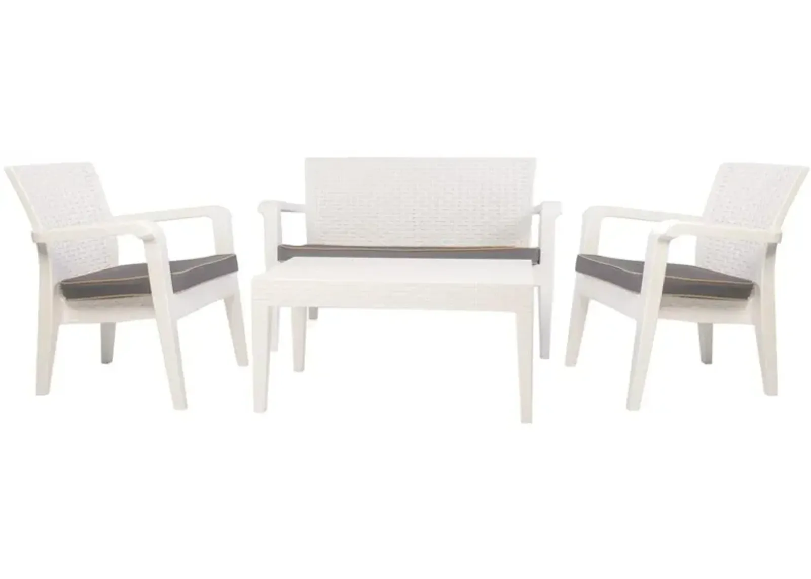 Rainbow Outdoor Alaska 4 Pc Seating Set in White