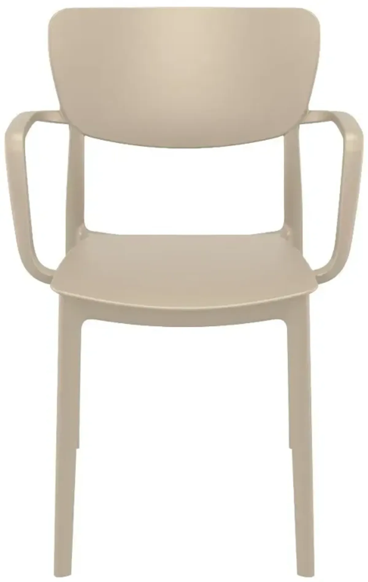 Compamia Lisa Outdoor Dining Arm Chair Taupe