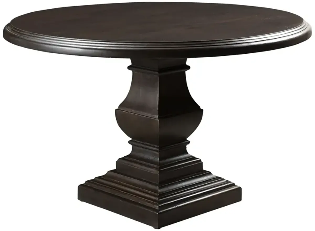 Home Trends Design Nimes 48 Inch Round Dining Table Vintage Brown