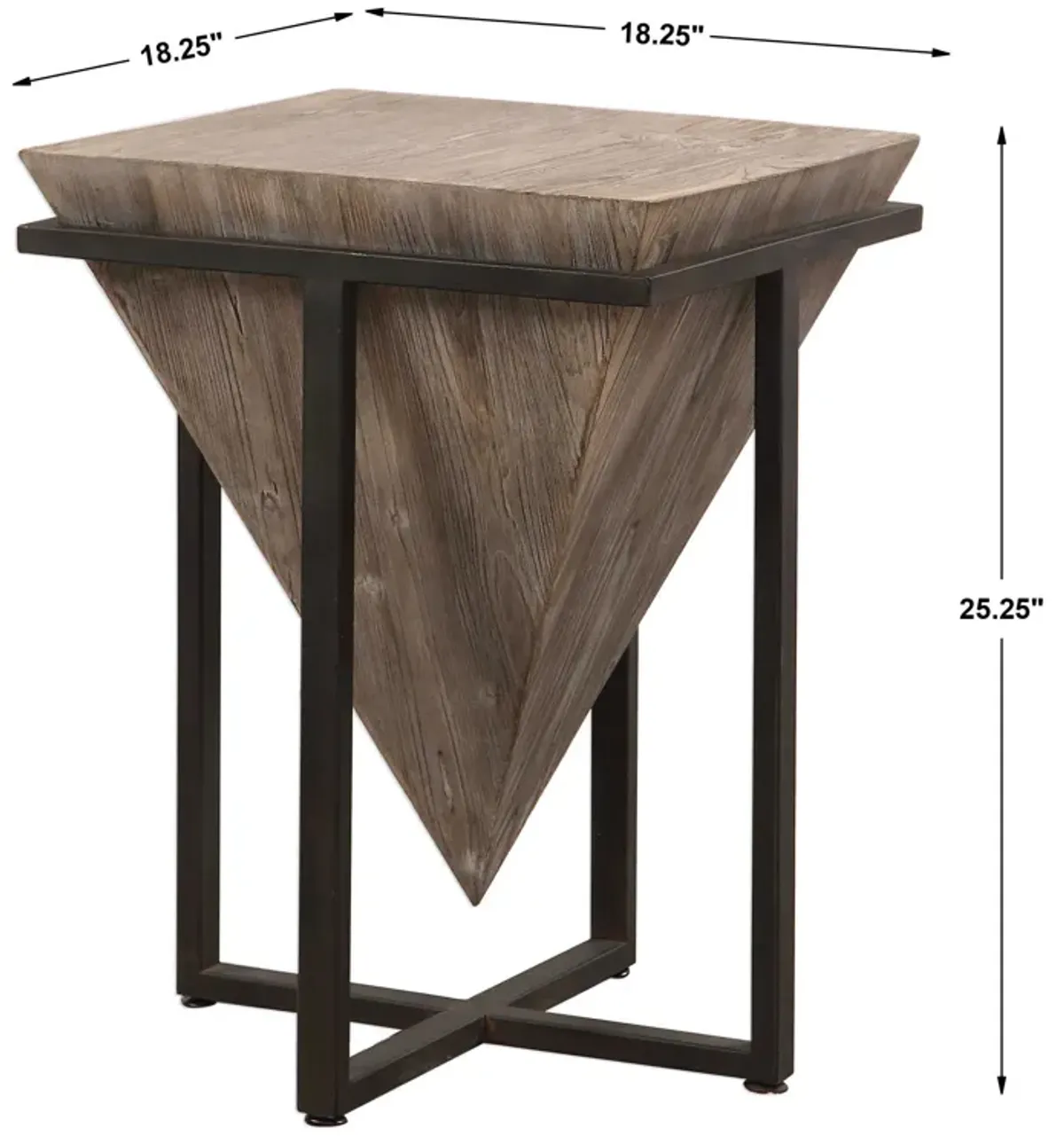 Uttermost Bertrand Grey Wash Accent Table