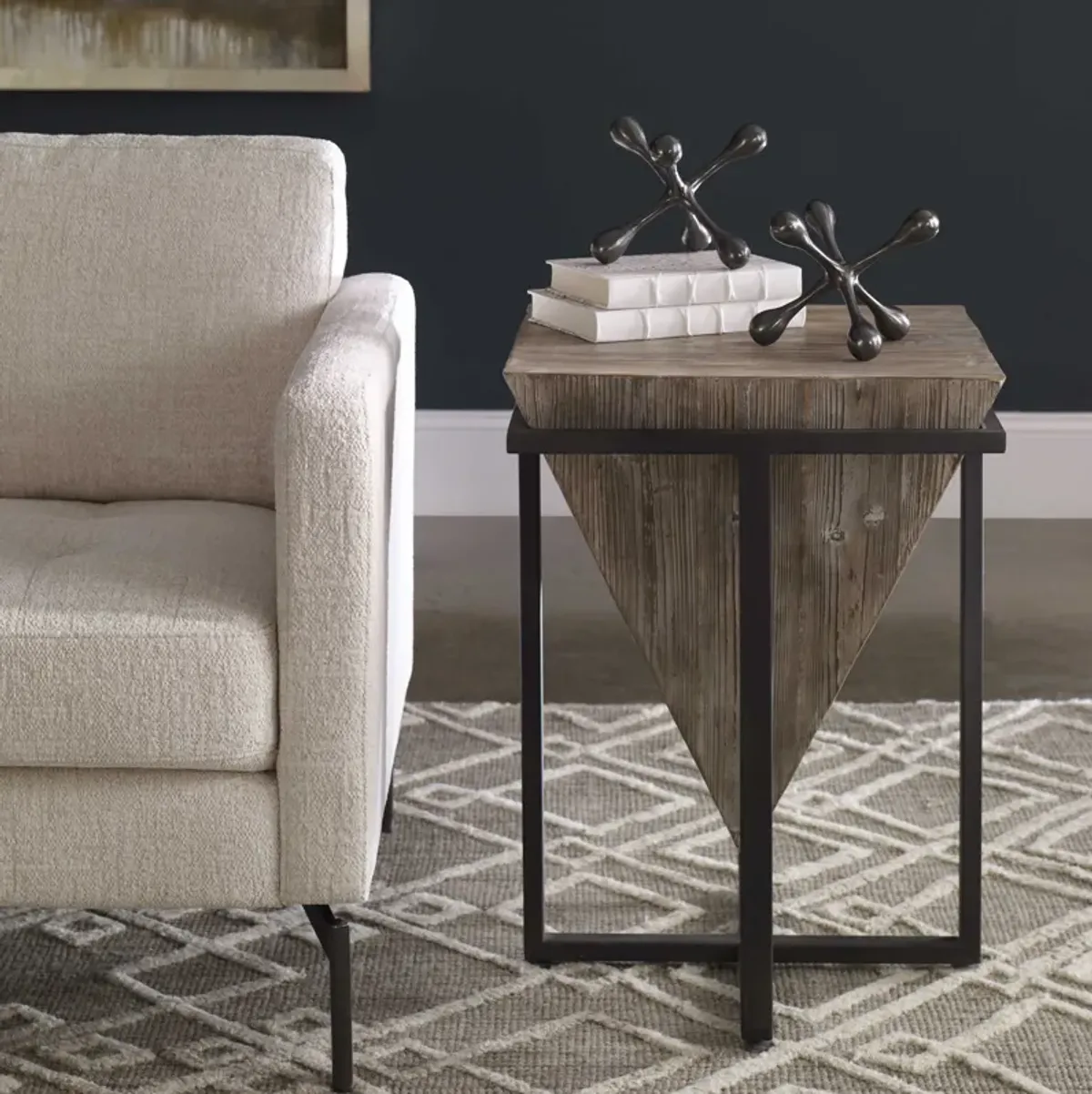 Uttermost Bertrand Grey Wash Accent Table