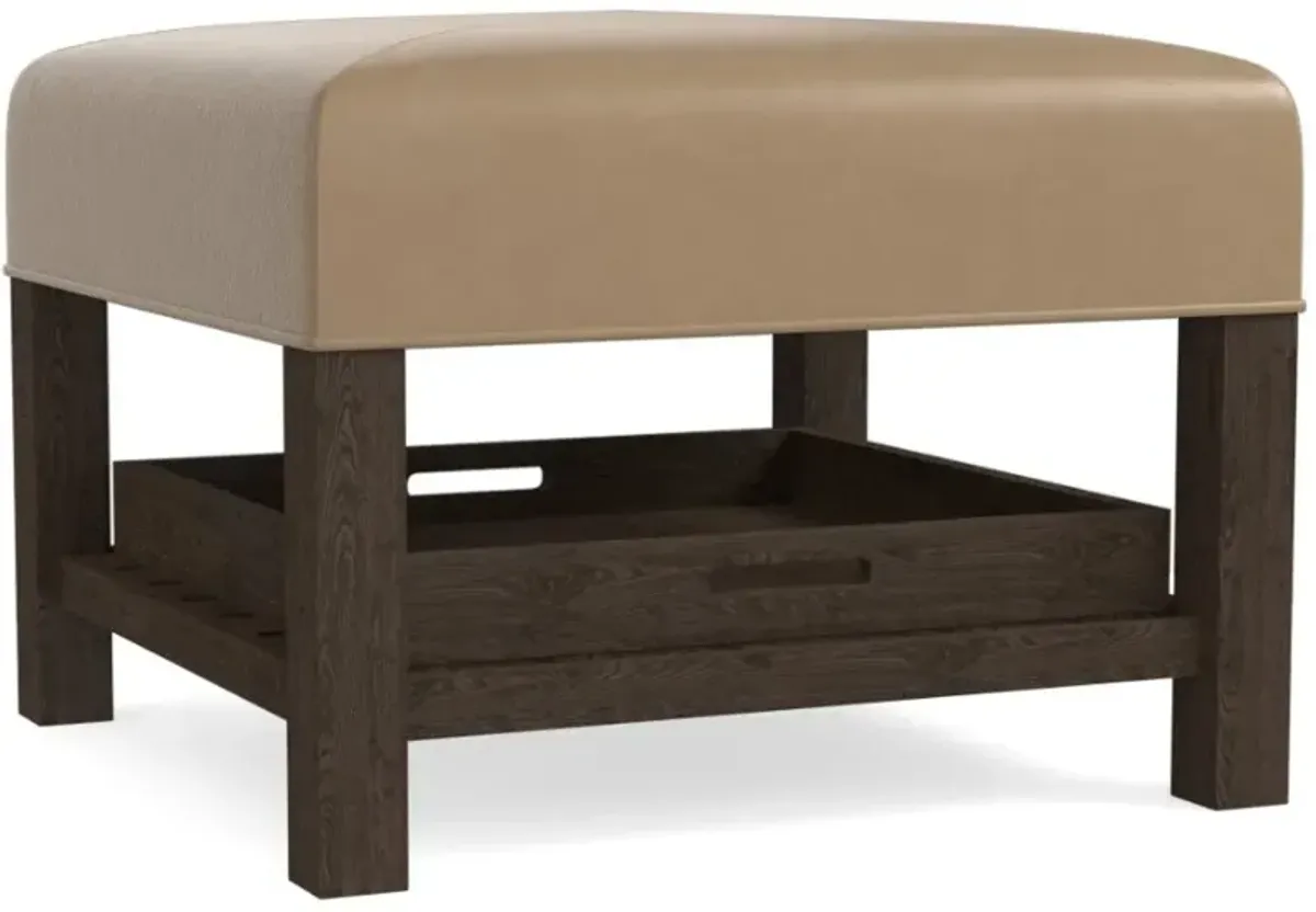 Bassett Cocktail Lori Sable Ottoman with Tray