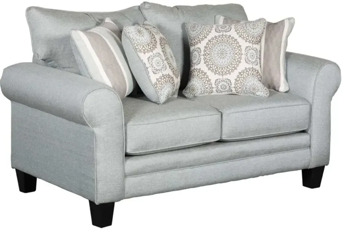 Fusion Grande Mist Grey Loveseat