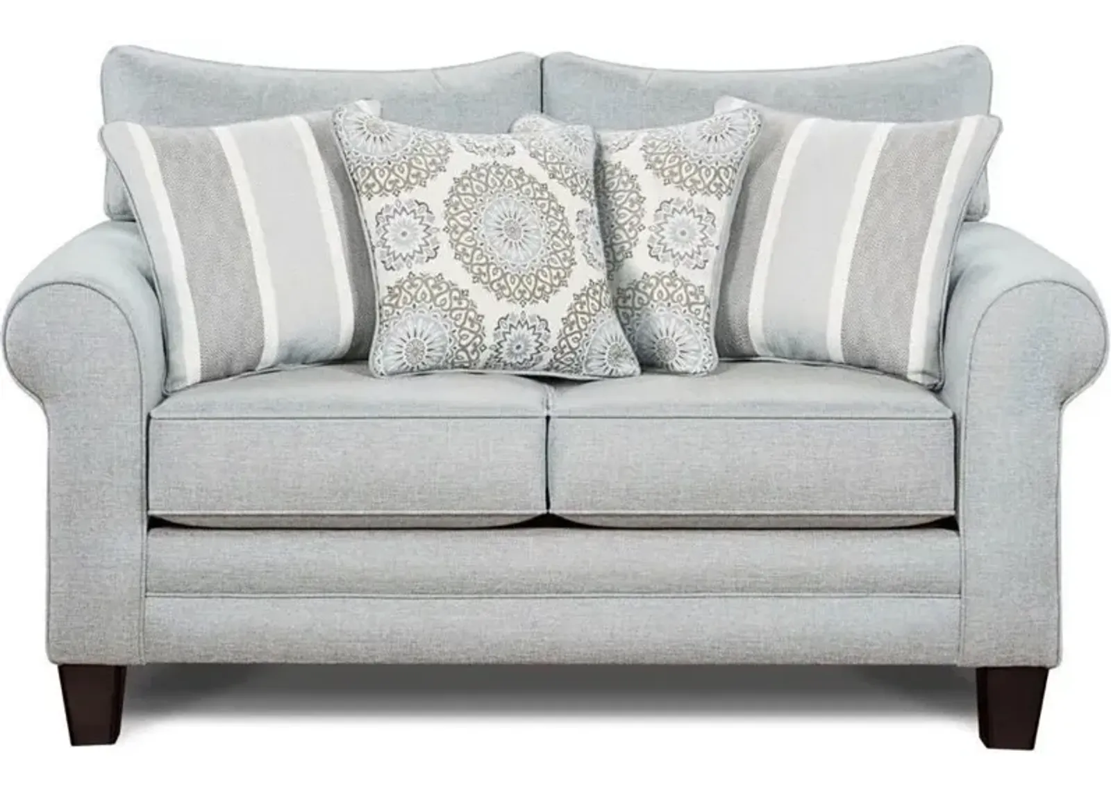 Fusion Grande Mist Grey Loveseat