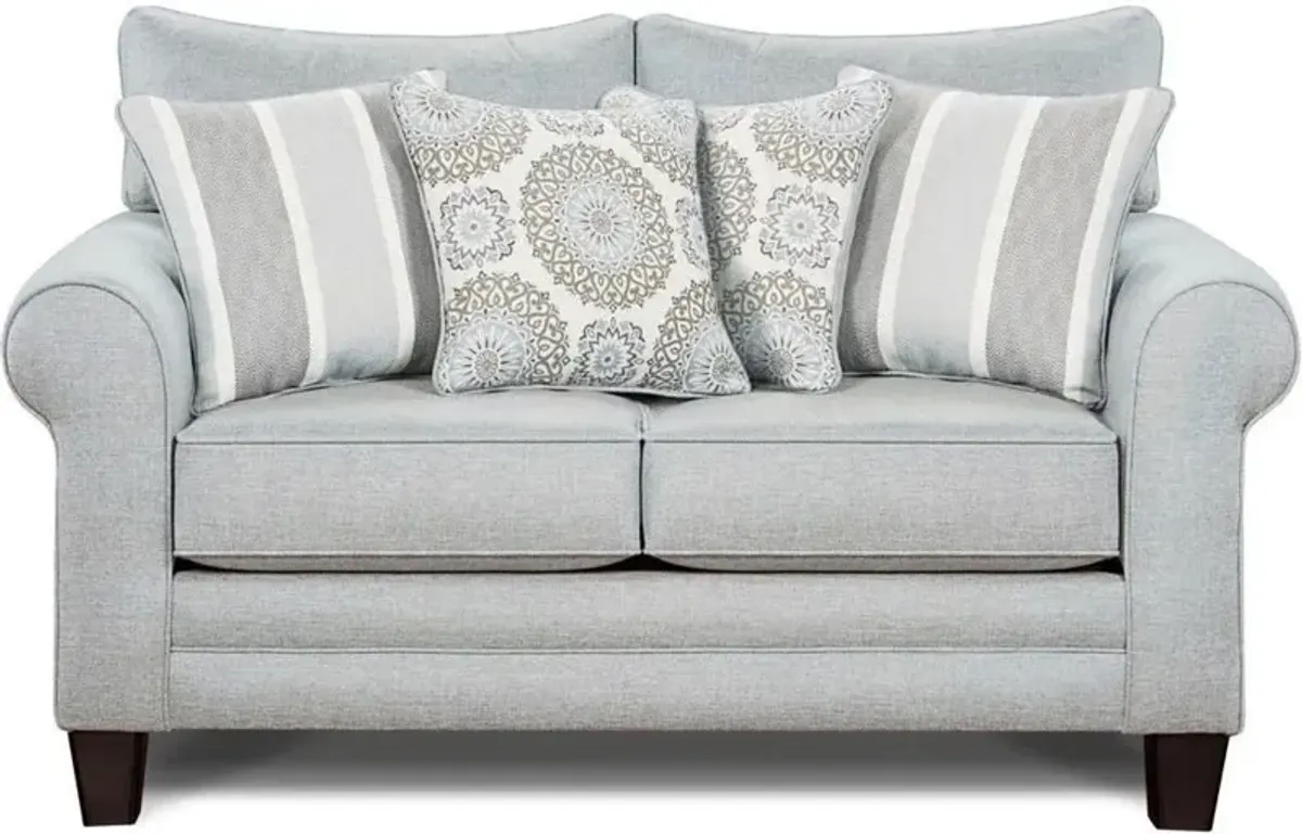 Fusion Grande Mist Grey Loveseat