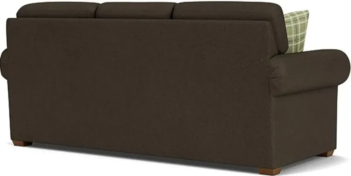 Flexsteel Randall Gray Steel Three-Cushion Sofa