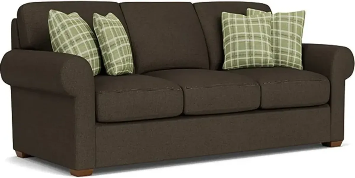 Flexsteel Randall Gray Steel Three-Cushion Sofa