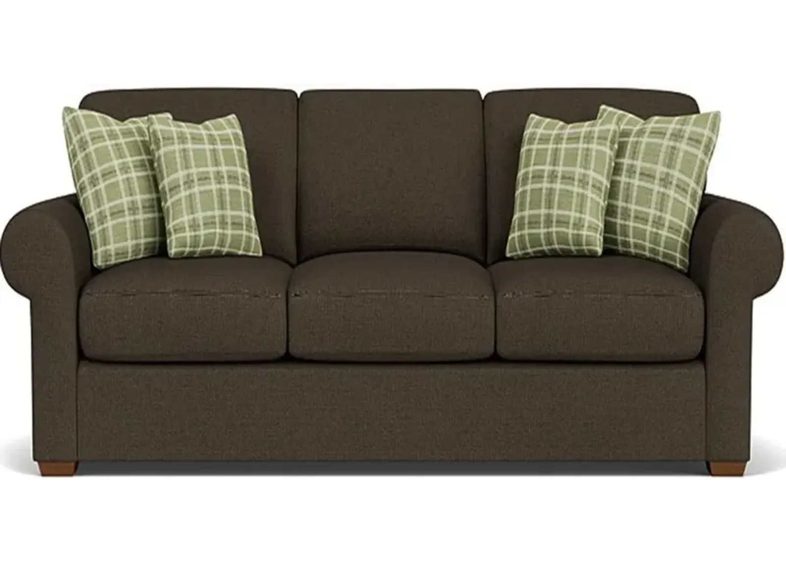 Flexsteel Randall Gray Steel Three-Cushion Sofa