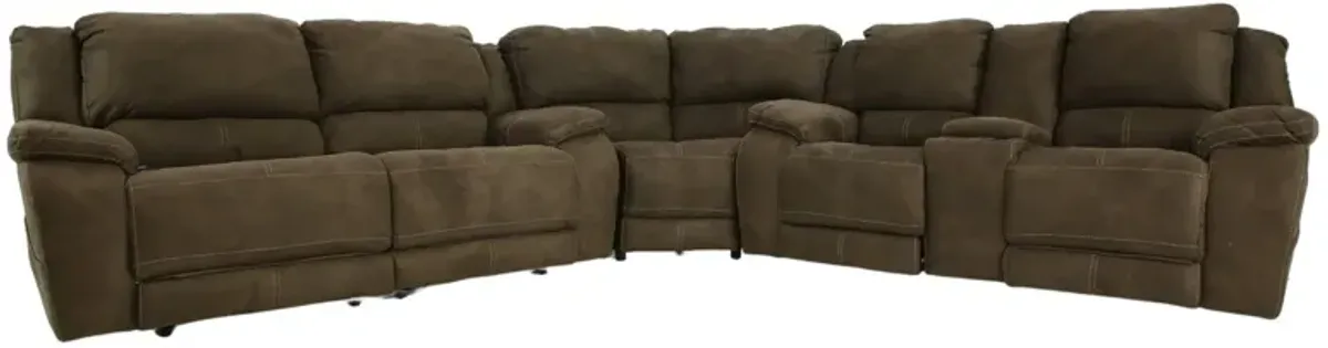 RYLEN MOCHA 3P POWER 3 PIECE SECTIONAL