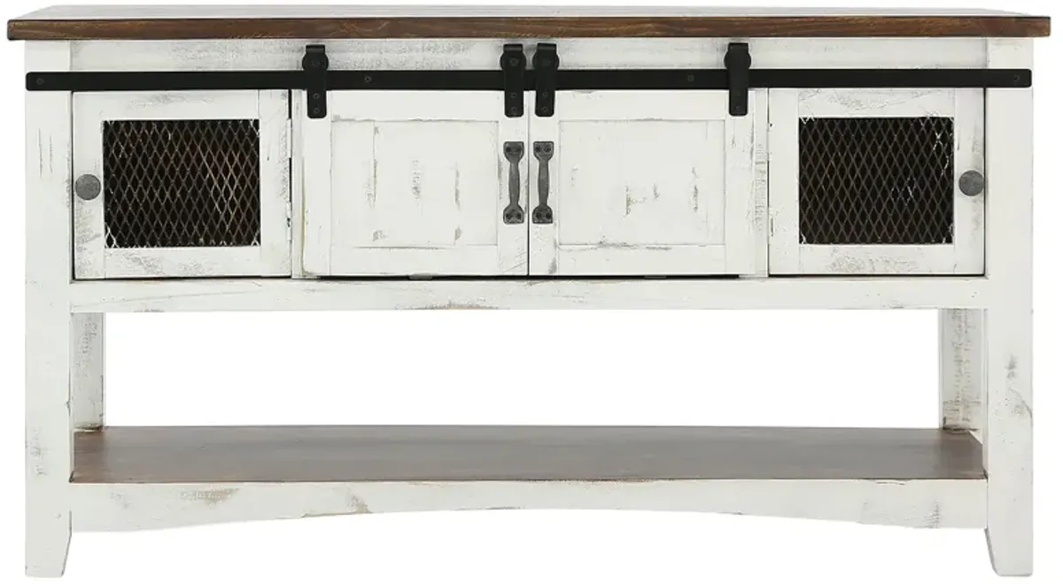 PUEBLO WHITE SOFA TABLE