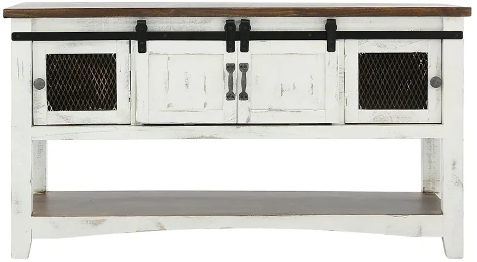 PUEBLO WHITE SOFA TABLE