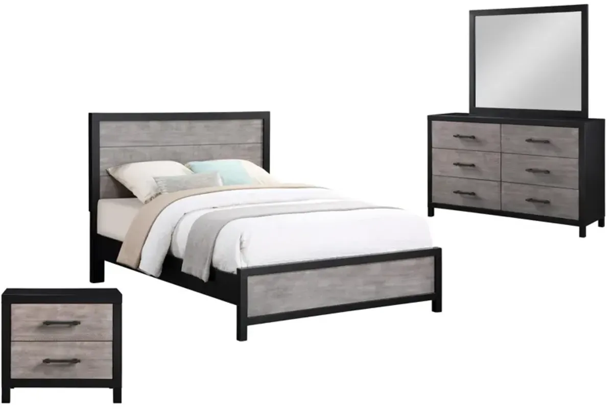 DAUGHTREY BLACK FULL PANEL BEDROOM