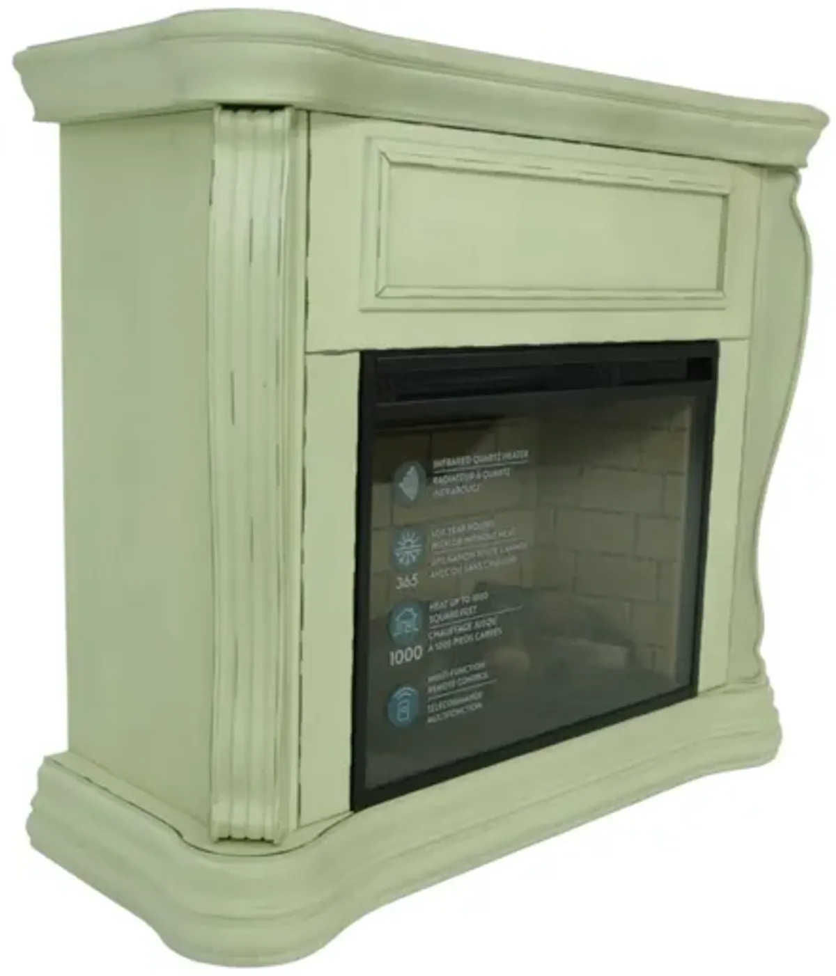 JAYDEN WHITE FIREPLACE WITH INSERT