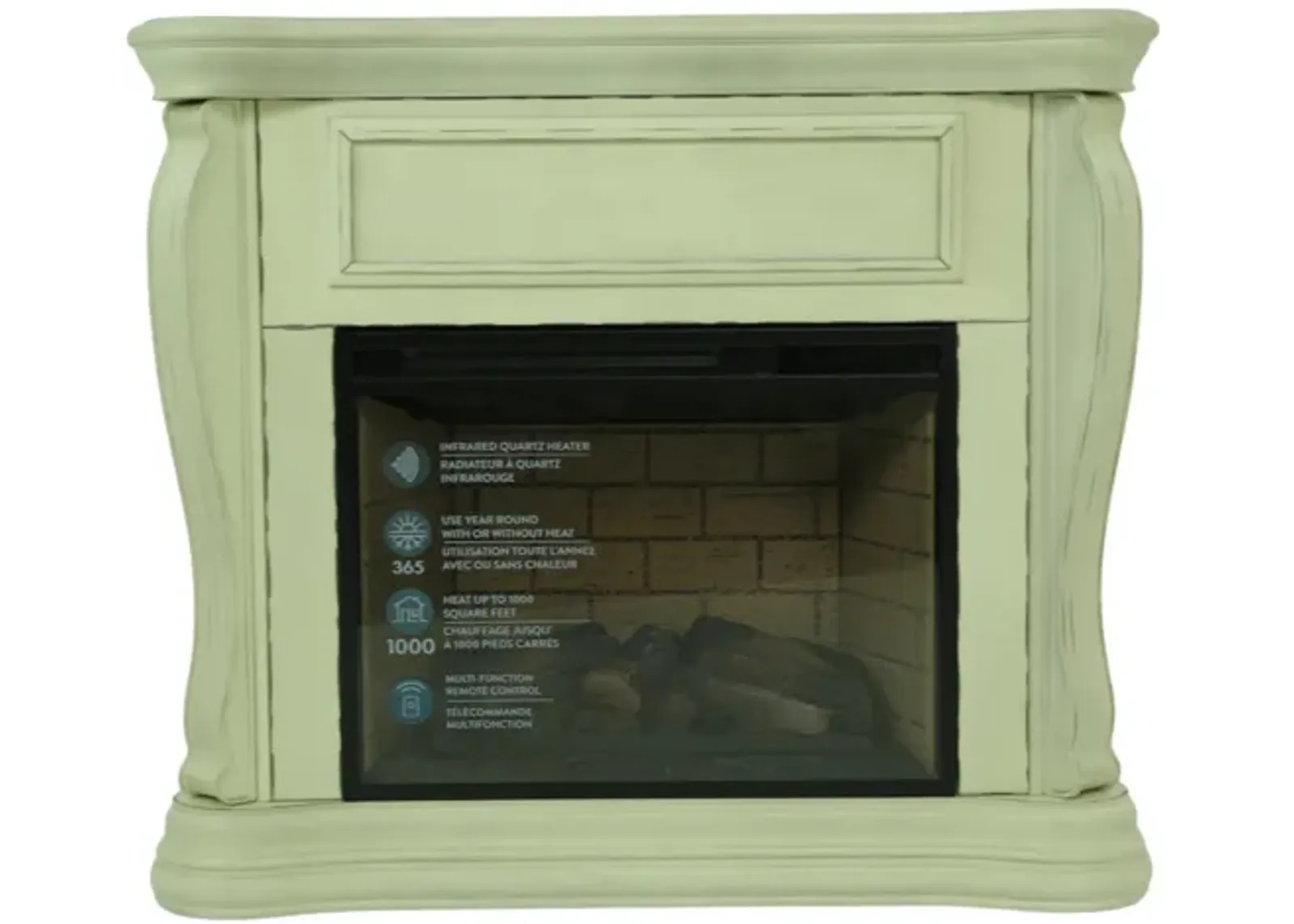 JAYDEN WHITE FIREPLACE WITH INSERT