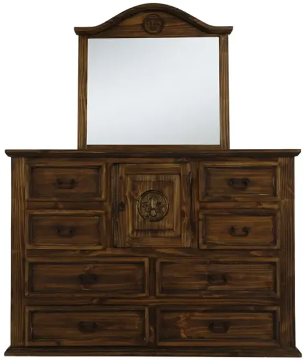 MANSION FLEUR DE LIS DRESSER AND MIRROR