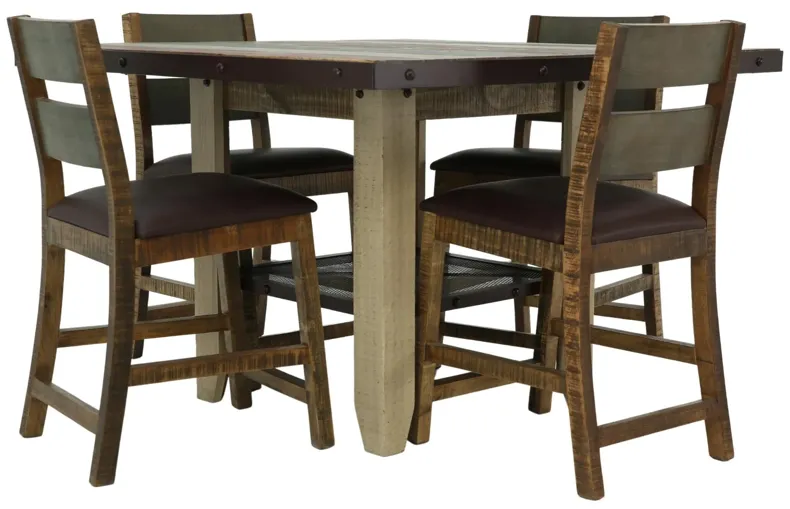 JEFFERSON 5 PIECE COUNTER HEIGHT DINING SET