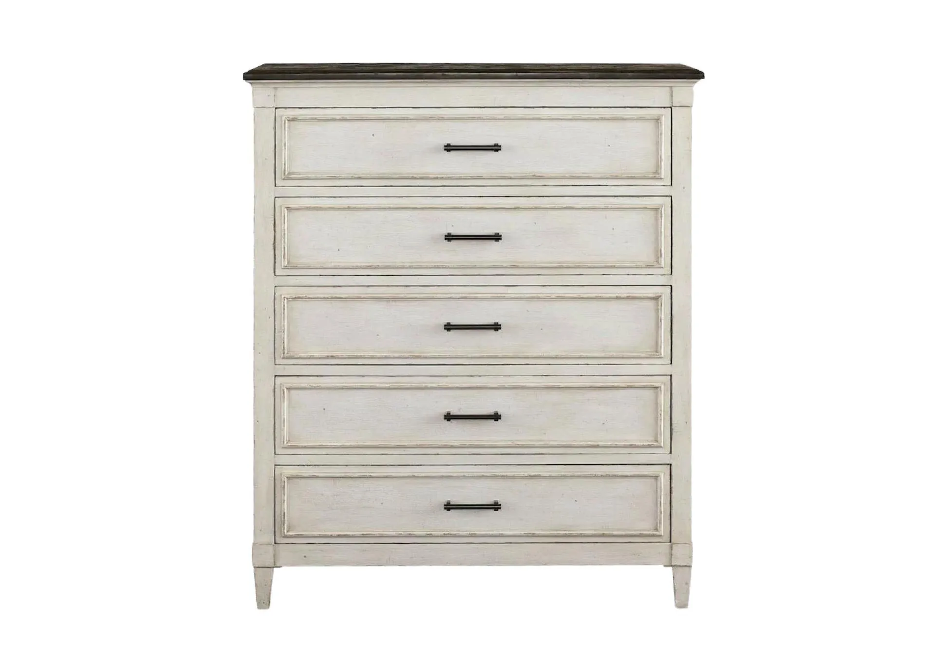 BELLA COTTAGE STONE TOP 5 DRAWER CHEST