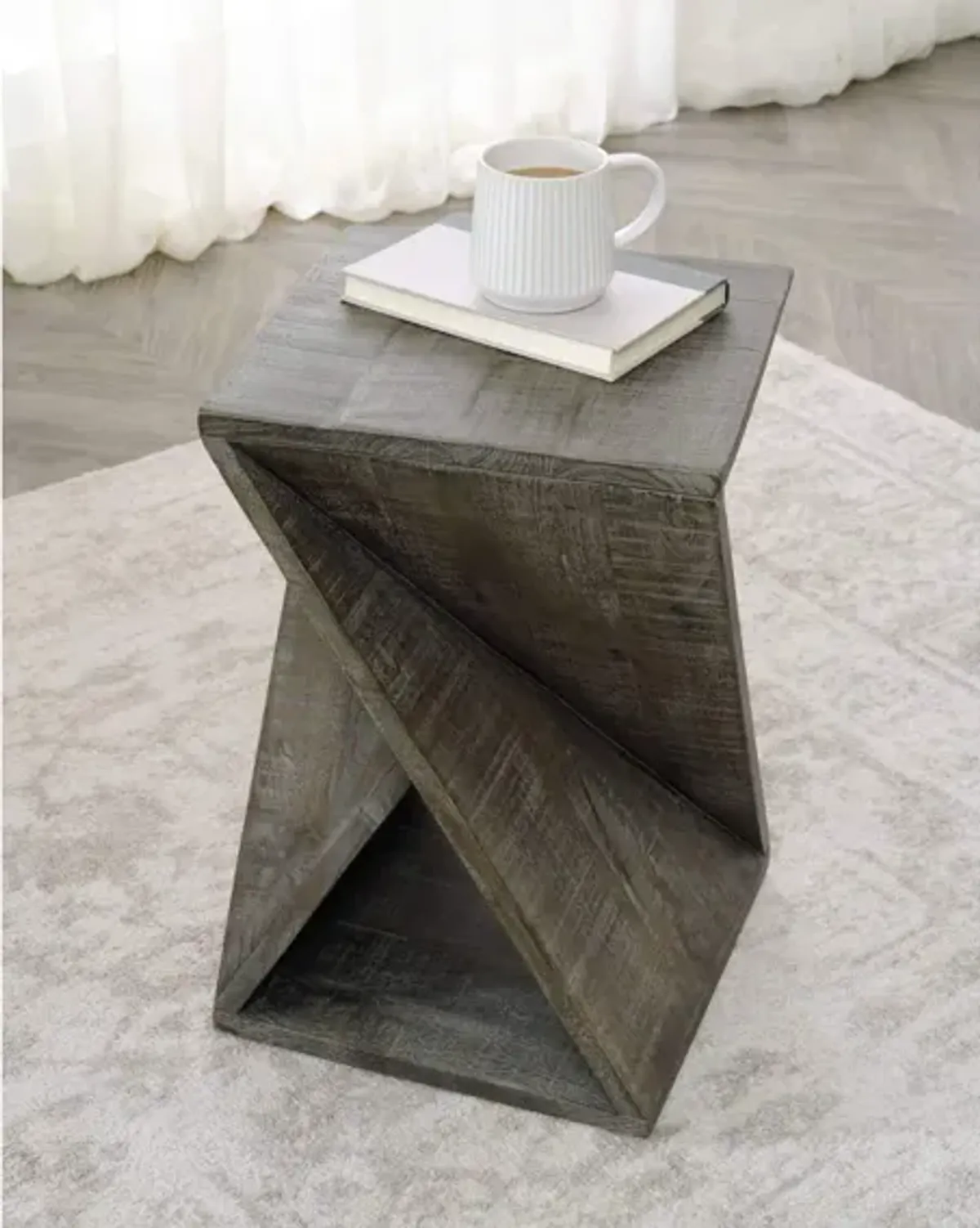 ZALEMONT GRAY ACCENT TABLE