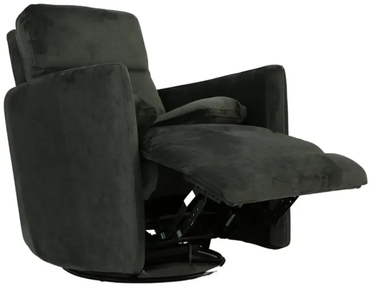 LELAND GRAPHITE SWIVEL RECLINER