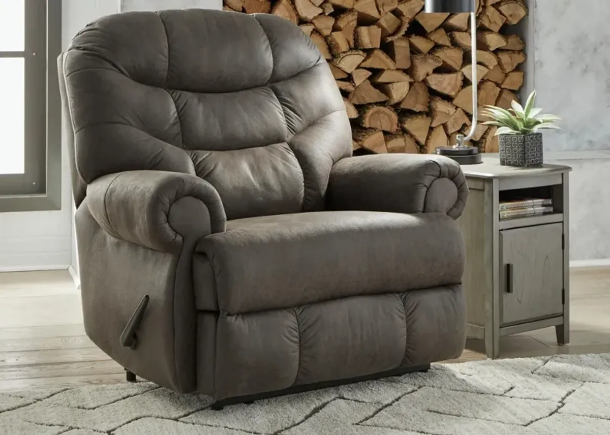 CAMERA TIME GUNMETAL BIG MAN WALL RECLINER