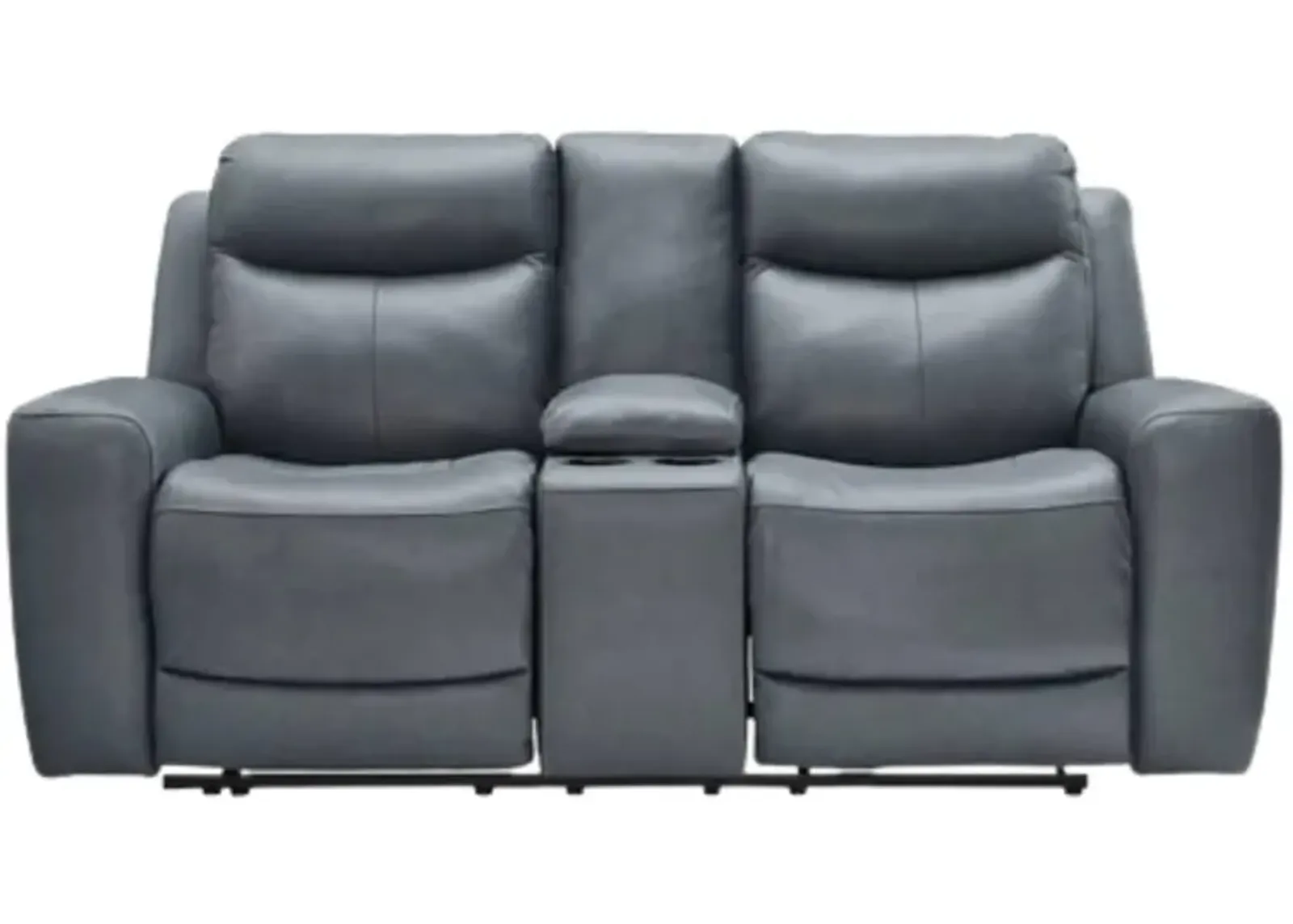 MINDANAO STEEL LEATHER 2P POWER RECLINING LOVESEAT WITH CONSOLE