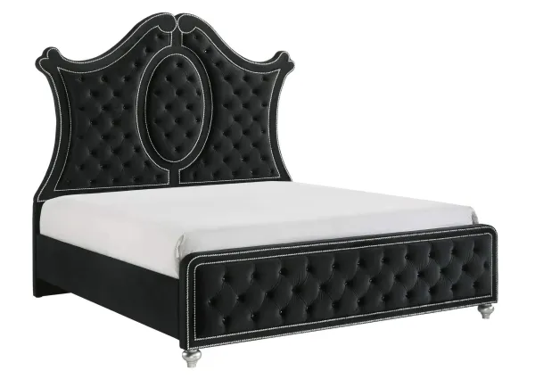 CAMEO BLACK QUEEN BED