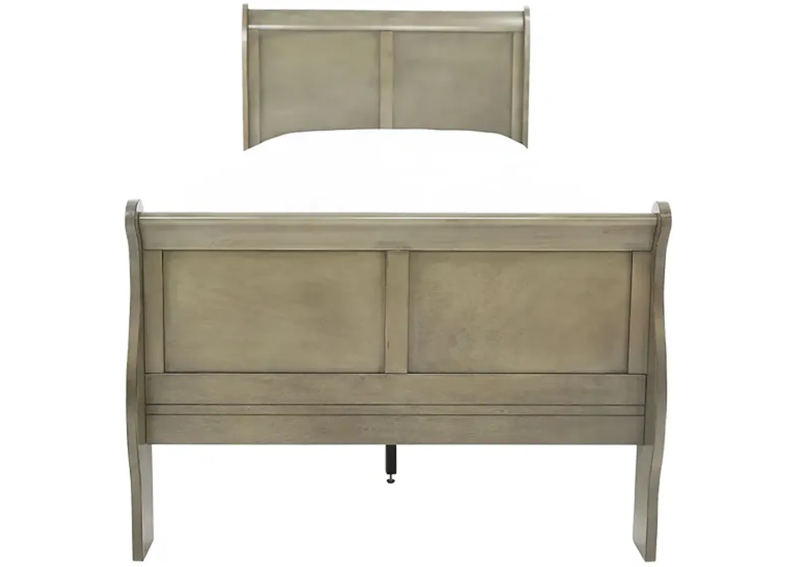 LOUIS PHILIP GREY TWIN BED