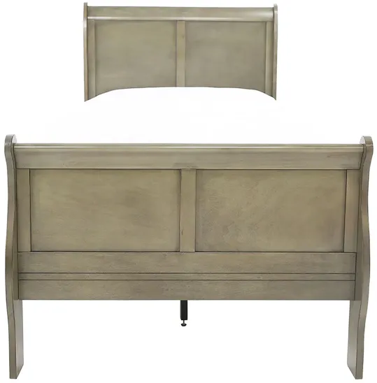 LOUIS PHILIP GREY TWIN BED