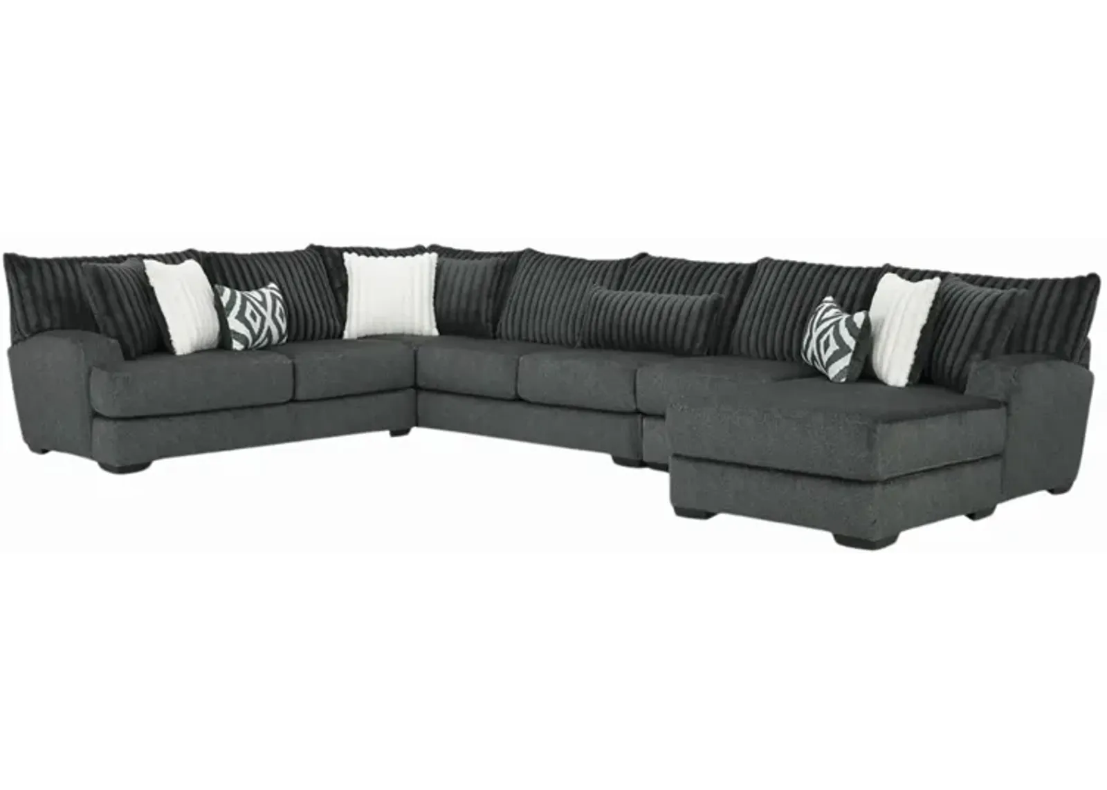 MONDO GUNMETAL 4 PIECE SECTIONAL