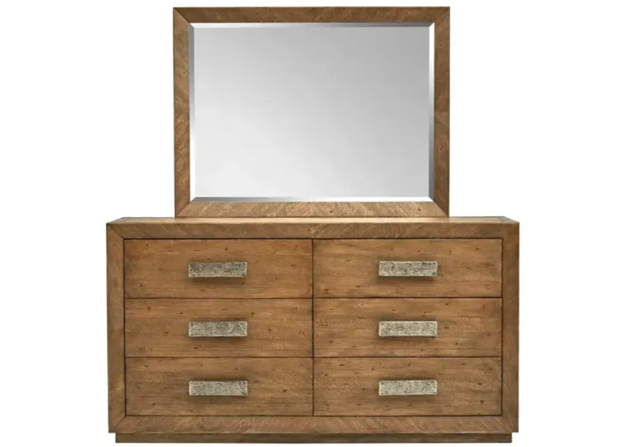 AMHERST LIGHT OAK DRESSER AND MIRROR