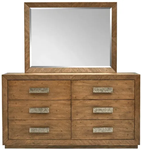 AMHERST LIGHT OAK DRESSER AND MIRROR