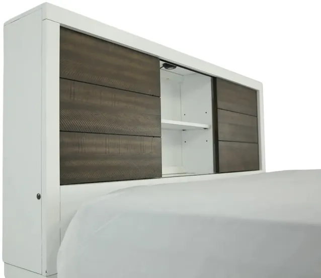 DAUGHTREY WHITE FULL BOOKCASE BED