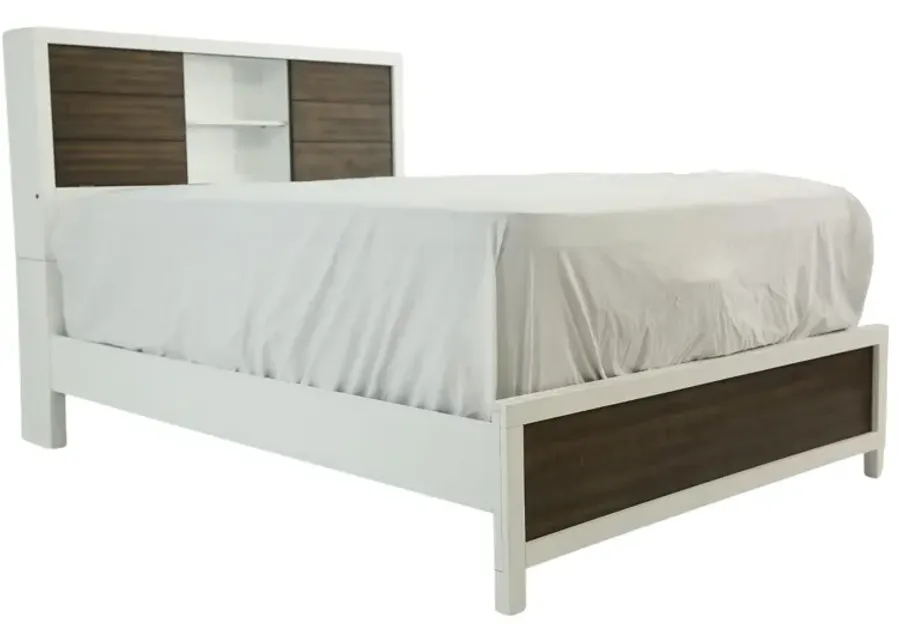 DAUGHTREY WHITE FULL BOOKCASE BED