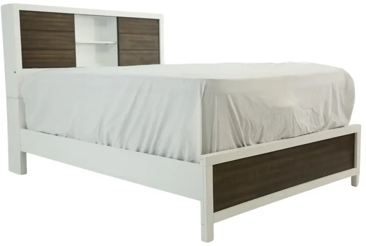 DAUGHTREY WHITE FULL BOOKCASE BED