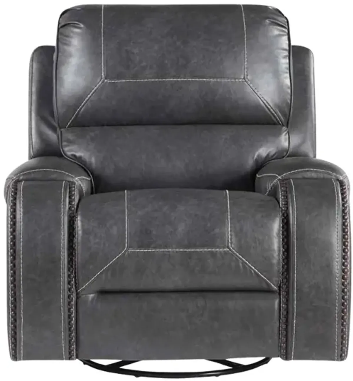 KEILY GREY SWIVEL GLIDER RECLINER