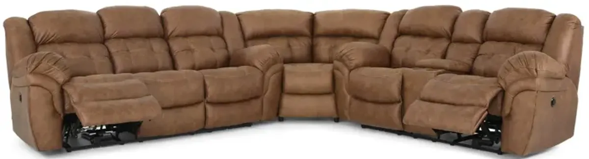 HAYGEN ALMOND 3 PIECE 1P POWER SECTIONAL