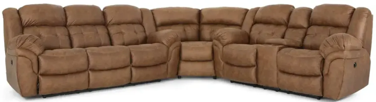 HAYGEN ALMOND 3 PIECE 1P POWER SECTIONAL