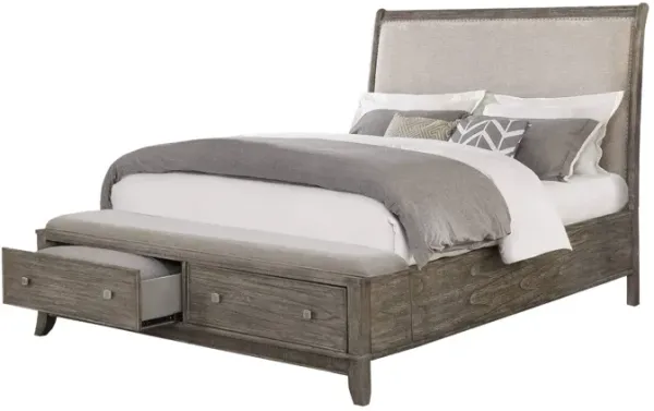 MINDI BRUSHED GRAY KING BED