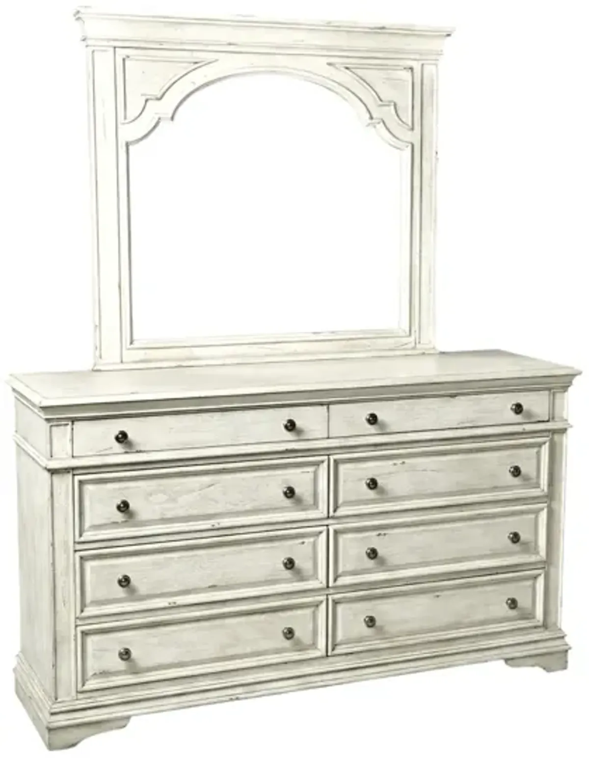 HIGHLAND PARK WHITE DRESSER AND MIRROR