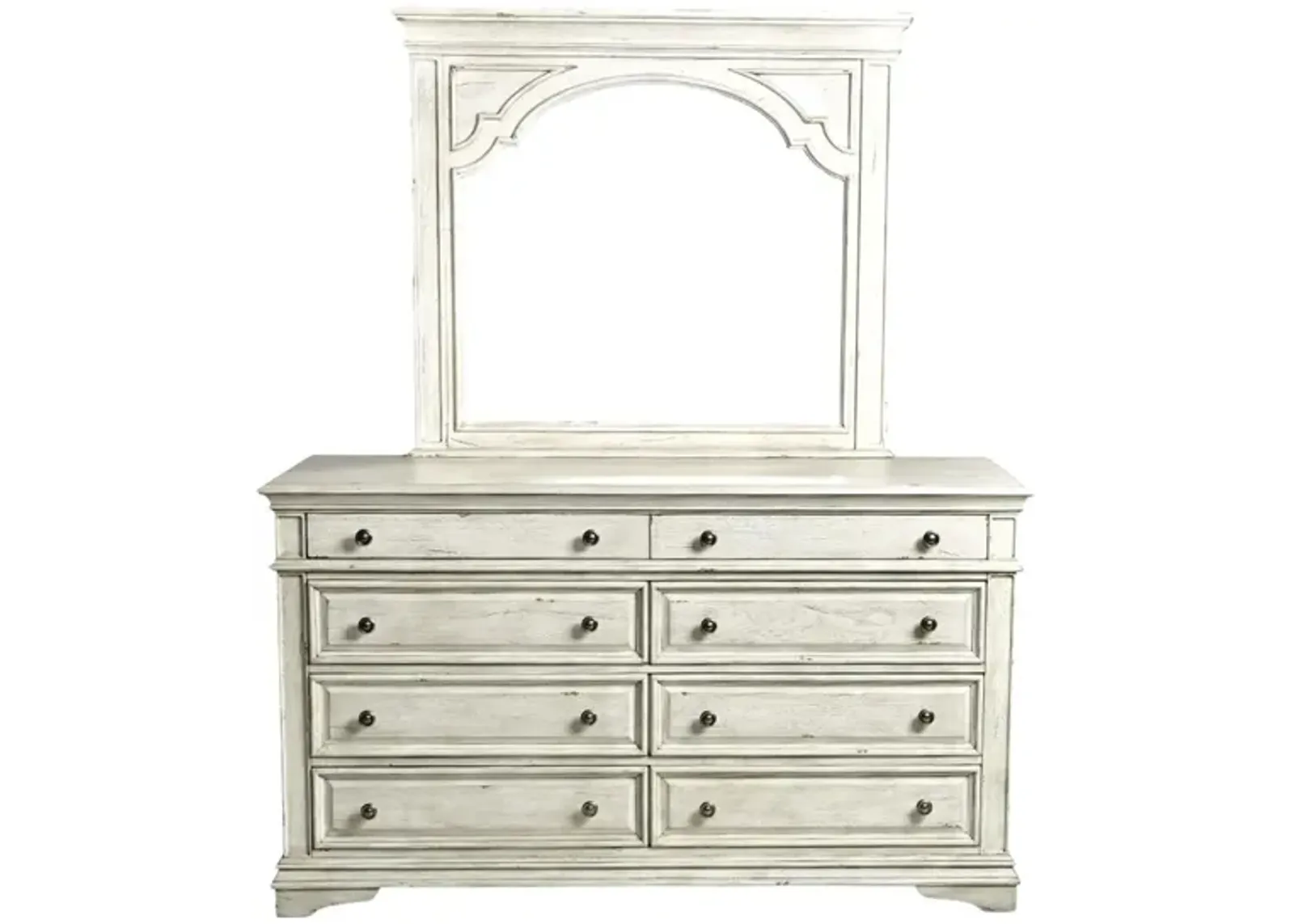 HIGHLAND PARK WHITE DRESSER AND MIRROR