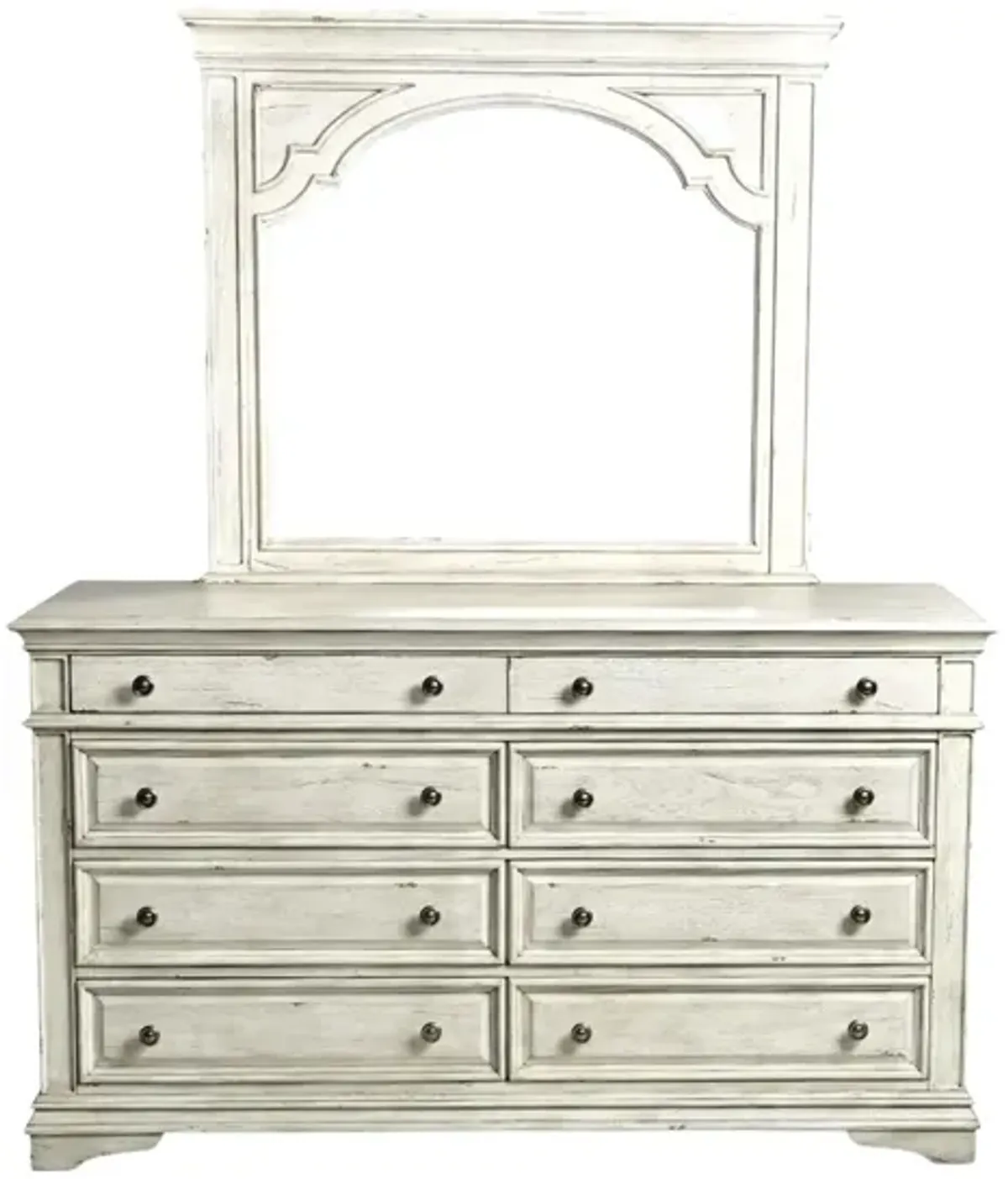 HIGHLAND PARK WHITE DRESSER AND MIRROR