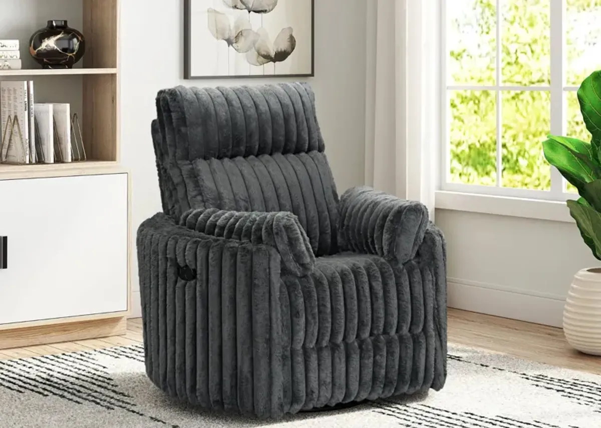 AVENIDA GUNMETAL GLIDER RECLINER